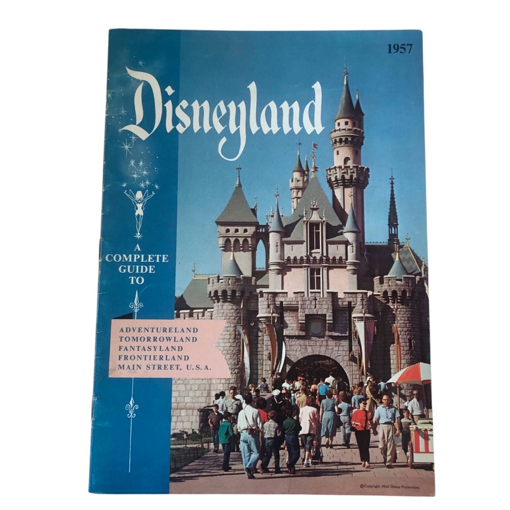 1957 Vintage Disneyland A Complete Guide Souvenir Picture Booklet Maps Photos